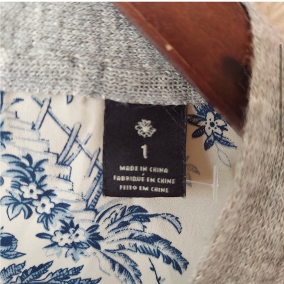 Scotch & Soda gray cardigan sweater with contrasting printed back size 1 (Small) - Picture 6 of 9